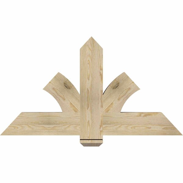 Ekena Millwork Redmond Rough Sawn Timber Gable Bracket, Douglas Fir, 48"W x 26"H x 4"D x 6"F, 13/12 Pitch GBW048X26X0406RED00RDF - main